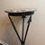 Metal VTG Maitland Smith Style Wrought Iron Arrow Leg Plant Stand Table Marble Top For Sale - Image 7 of 10
