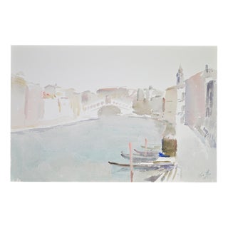 Carlo Ravagnan, View of Venice, 1970s, Watercolor on Paper For Sale