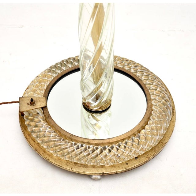 Metal Vintage Italian Murano Glass Floor Lamp, 1950s For Sale - Image 7 of 12