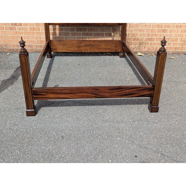 Vintage Full-Size Solid Wood Bed Frame For Sale - Image 9 of 9
