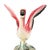Ceramic 1950s Mid-Century California Pottery Ceramic Pink Open Wing Flamingo Table Planter For Sale - Image 7 of 8