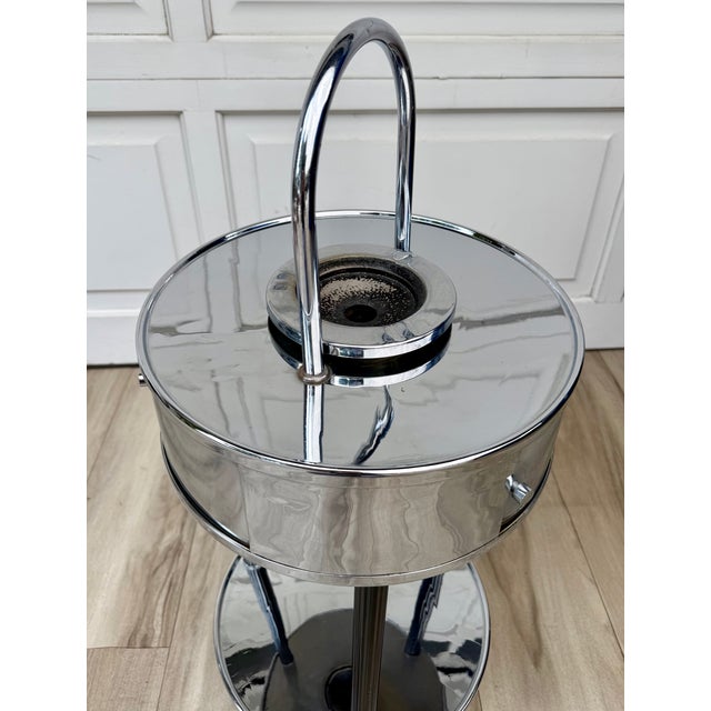 1930s Art Deco "Smokador" Chrome Smoking Stand/Side Table For Sale - Image 14 of 14