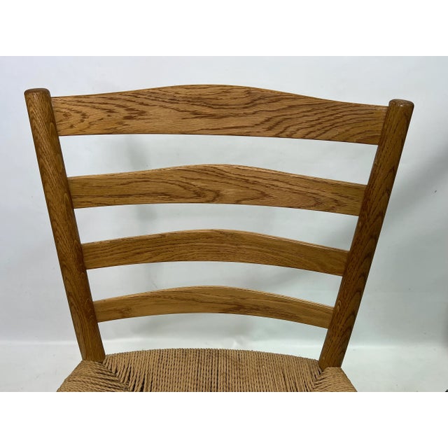 Vintage Modern Danish Style Oak Side Chair For Sale In New York - Image 6 of 11