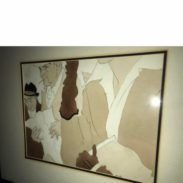 Paint Coa Stamped on Back Victor DI Gesu Mid 20th Century Private Collection Ca Artists Wall Art Mobsters 30’s Disney Early Piece For Sale - Image 7 of 9
