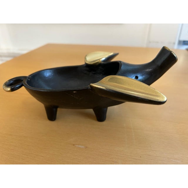 Walter Bosse Rare 8.5" Walter Bosse Pig Ashtray for Cigars, Circa 1950s For Sale - Image 4 of 9