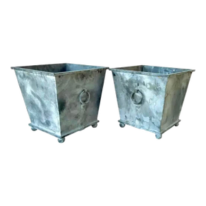 Pair of Neoclassical Metal Planters