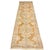 Turkish Antique Turkish Oushak 3x11 Golden Beige & Khaki Handmade Runner Rug #1140253 For Sale - Image 3 of 13