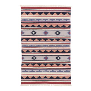 Vintage Persian Shiraz Kilim Rug - 03'02 X 04'11 For Sale