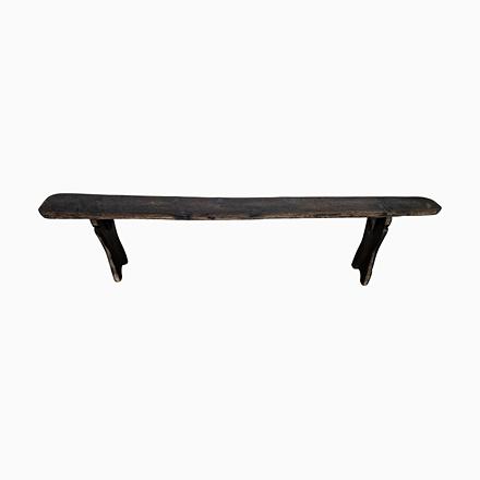 Antique Rustic Italian Wooden Bench, 1890s For Sale - Image 11 of 11