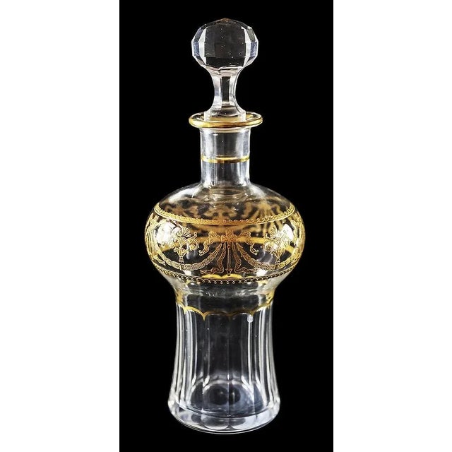 French Model 738 Liqueur Set in Crystal from Saint Louis, 1920s, Set of 9 For Sale - Image 4 of 11
