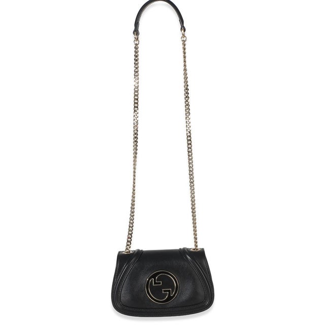 Black Black Calfskin Blondie Small Chain Shoulder Bag For Sale - Image 8 of 8