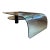 Vintage Postmodern Bent Glass Coffee Table For Sale