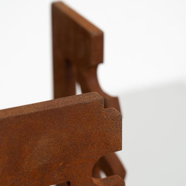 After Chillida, Abstract Sculpture, 1990s, Iron For Sale - Image 11 of 14