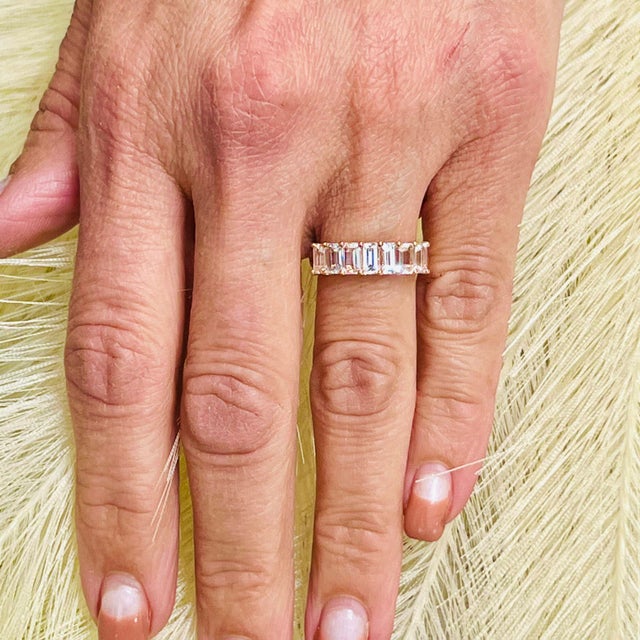 2010s Natural Sapphire Ring Size 6.5 14k R Gold 3.36 TCW Certified For Sale - Image 5 of 6