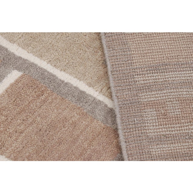 Textile Rug & Kilim’s Scandinavian Style Rug in Brown With Geometric Patterns For Sale - Image 7 of 7