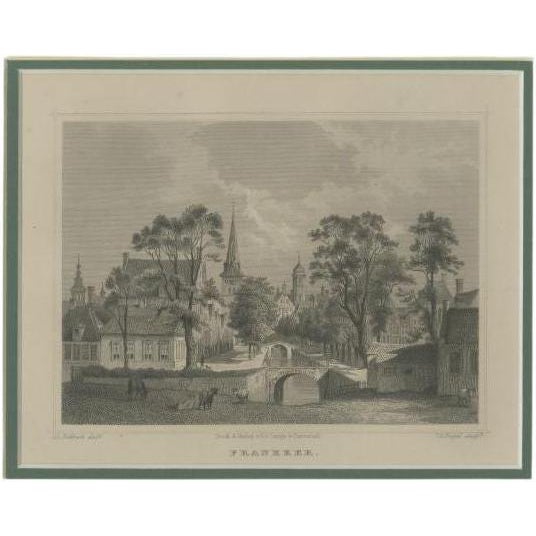 Franeker, 1860, Paper, Framed For Sale