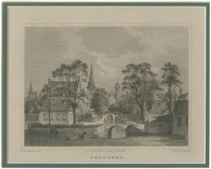 Franeker, 1860, Paper, Framed