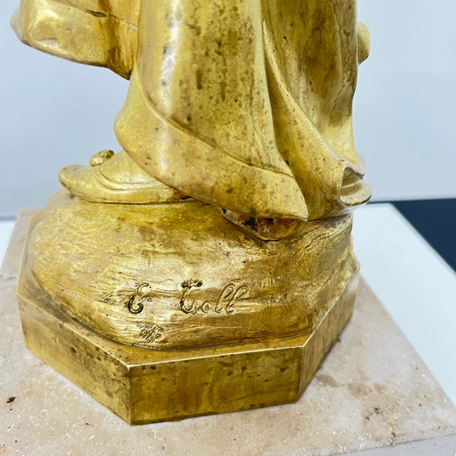 Art Nouveau Sculpture Judith in Gilt Bronze by E. Tell, Austria, 1910 For Sale - Image 16 of 18