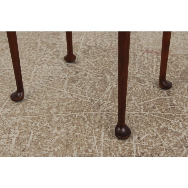Eldred Wheeler Oval Cherry Occasional Walnut Accent Table For Sale - Image 11 of 14