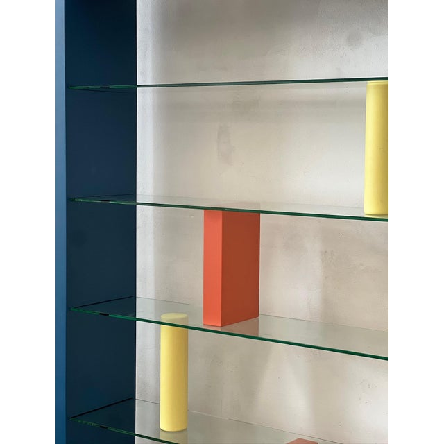 Blue Giorno Model Bookcase by Ettore Sottsass for Schopenauer, 1990s For Sale - Image 8 of 18