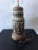 1960s Brown and Tan Ceramic Lamp with Cerused Base and Top For Sale - Image 4 of 8