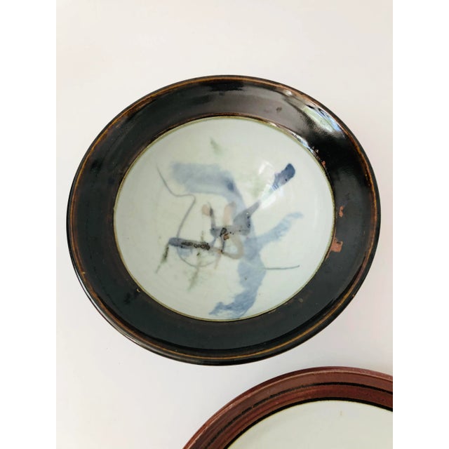 Vintage Studio Pottery Serving Dish Set - 2 Pieces For Sale - Image 4 of 8