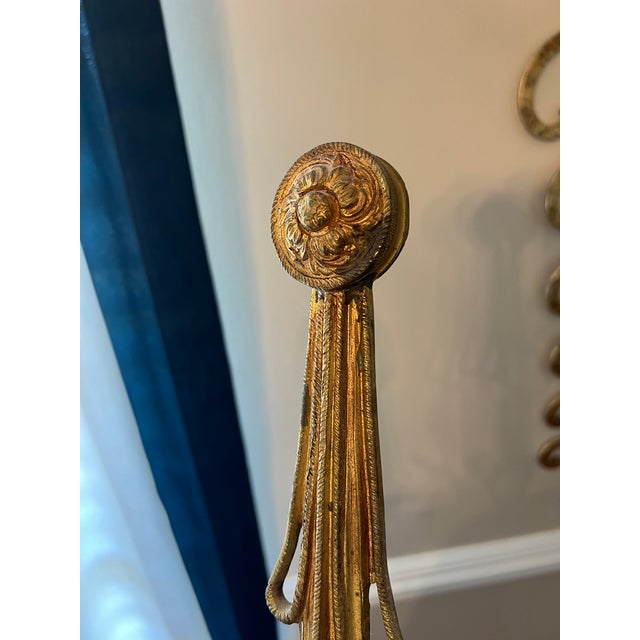Vintage French Gilt Bronze 2-Light Rope and Tassel Wall Sconces, Louis XVI Style - a Pair For Sale - Image 11 of 12