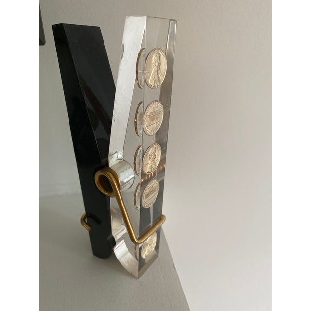Black Vintage Giant Lucite Clothes Pin Decor For Sale - Image 8 of 13
