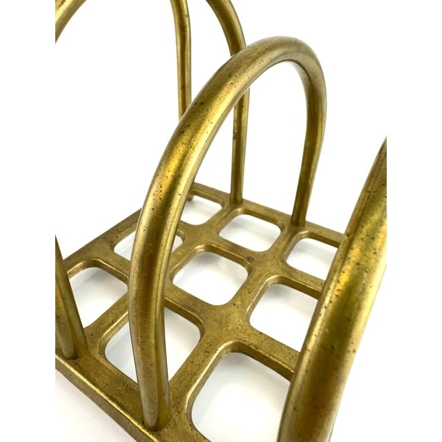 Vintage Mid-Century Brass Arched Letter Holder For Sale - Image 9 of 12