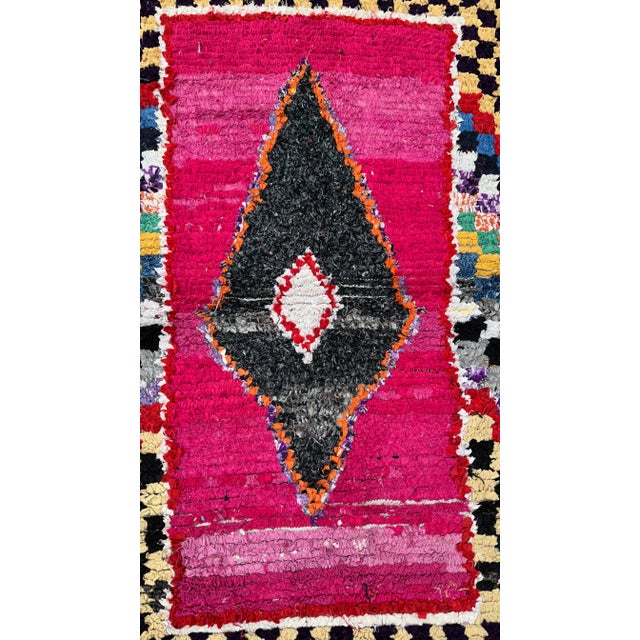 Moroccan Boucherouite Rug - 3'7" X 5'7" Ft For Sale - Image 9 of 9