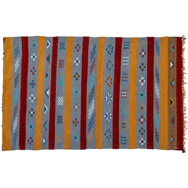 Late 20th Century Late 20th Century Moroccan Rug- 4'11'' X 3' For Sale - Image 5 of 5