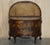 Antique Painted Demi Lune Sideboard in Leather with Claw & Ball Feet For Sale - Image 17 of 18