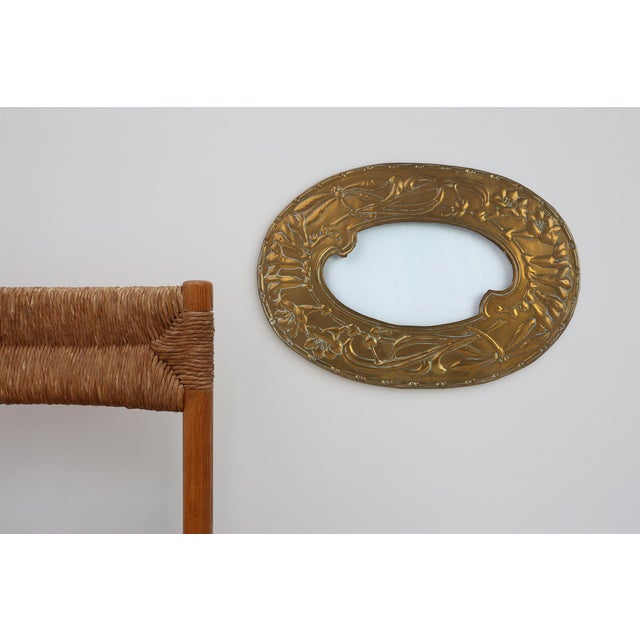 Art Nouveau Belgian Copper and Glass Photo Frame, 1910s For Sale - Image 3 of 11