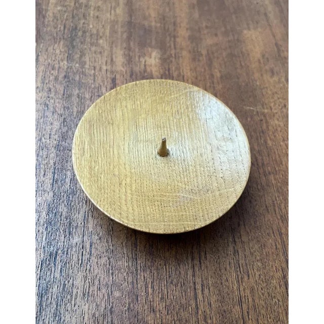 Small Mid-Century Wooden Candleholder, 1960s For Sale - Image 5 of 11