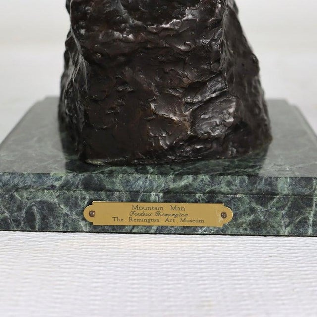 Vintage Frederic Remington Bronze Sculpture On Marble Base “Mountain Man” Signed 20thC Measures - 18" x 6 3/4" x 10 1/2" A...