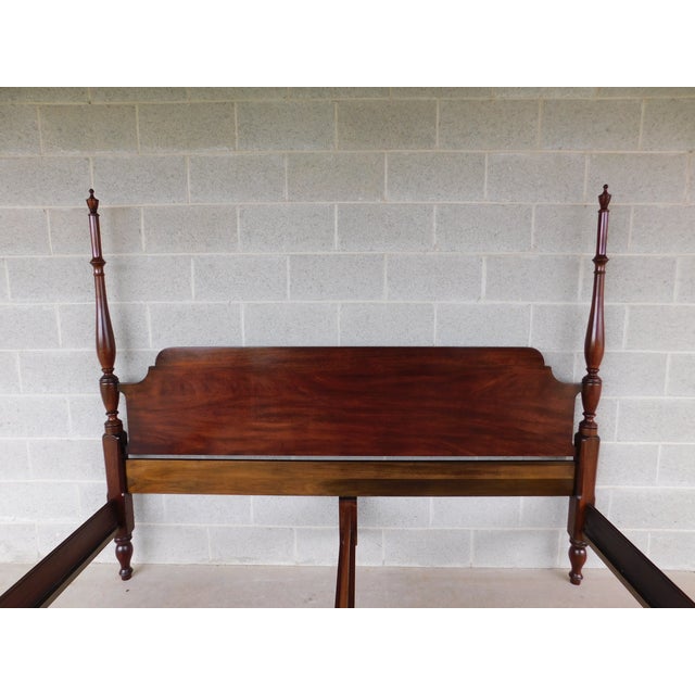 Traditional Henkel Harris Mahogany King Size Poster Bed For Sale - Image 3 of 15