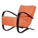 Czech Art Deco Beech Armchair attributed to J. Halabala for Up Zavody, 1930s For Sale
