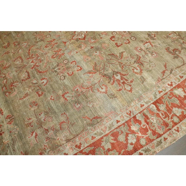 Persian Sarouk Antique Rug rug no.j4052 For Sale - Image 9 of 12