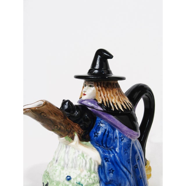 Ceramic 1997 Inspirado Witchy Poo Hand-Painted Halloween Teapot For Sale - Image 7 of 14