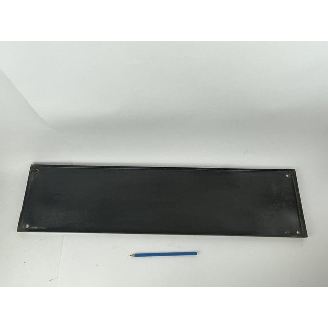 Metal Vintage Italian Black & White Enamel Il Giorno Newspaper Sign, 1950s For Sale - Image 7 of 9