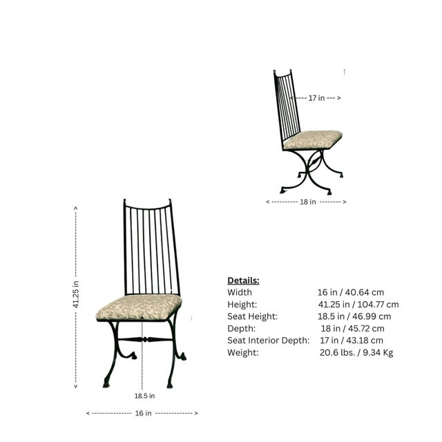 Wrought Iron Patio Table and Chairs For Sale - Image 10 of 11