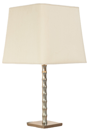 Vintage Modernist Faux Bamboo Table Lamps, Set of 2