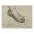 Vintage Modernist Sketch of a Foot by Nora Hauser, Signed For Sale