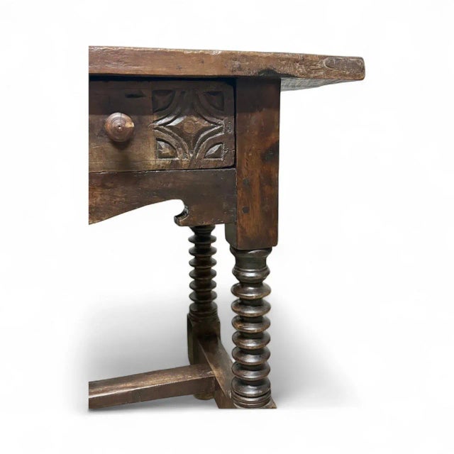 Antique Catalan Side Table, 1680 For Sale - Image 4 of 14