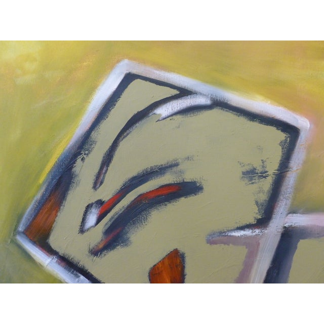 This might read as the cat not making it but you'll be happy to know the cat survived. Original oil and acrylic painting...