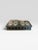 A charming vintage slant-front correspondence box featuring a black lacquered finish adorned with hand-painted floral...