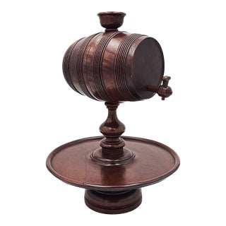 Treen Keg on Stand, England, Late 19th / Early 20th Century For Sale