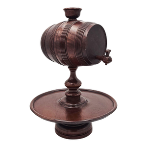 Treen Keg on Stand, England, Late 19th / Early 20th Century