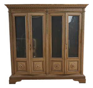 Antique Hand-Painted Showcase Bookcase