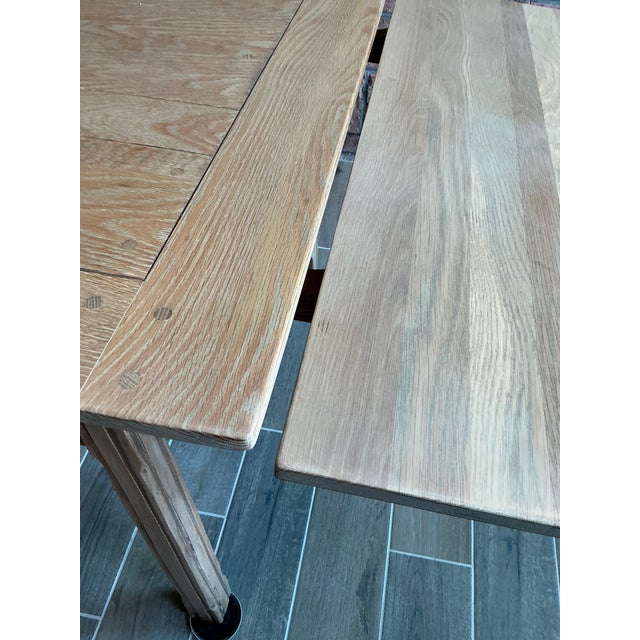 Vintage A. Brandt Ranch Oak Dining Table With Slide Out Leaf Extensions For Sale - Image 6 of 9